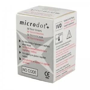 Image of Microdot Blood Glucose Test Strips 50 Strips