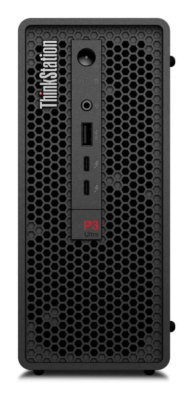 Image of Lenovo ThinkStation P3 Ultra SFF Intel Core i7 i7-14700 32GB DDR5-SDRAM 512GB SSD NVIDIA RTX A400 Windows 11 Pro Mini Tower Workstation Bla