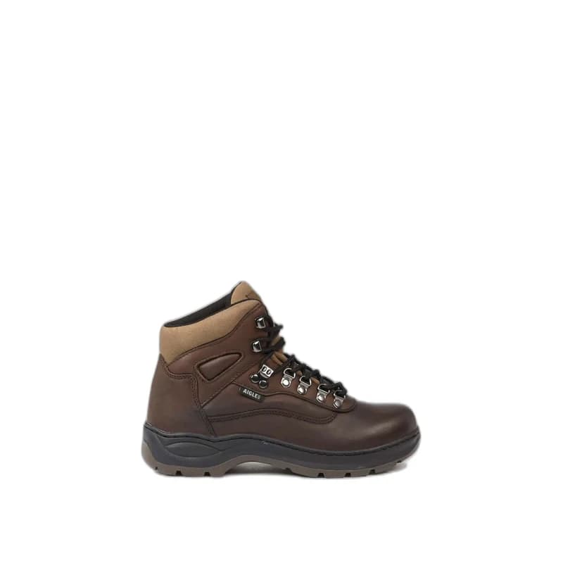 Image of Aigle Picardie Leather Mens Ankle Boots - Marron - Size:UK 9