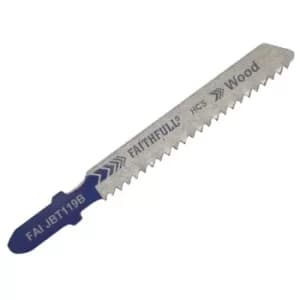 Image of Faithfull FAIJBT119B Wood Jigsaw Blades Pack of 5 T119B