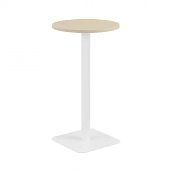 Image of Contract 600MM High Table - Maple Top and White Base