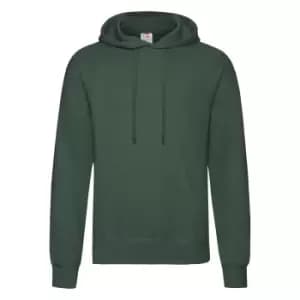 Image of Fruit Of The Loom Mens Hooded Sweatshirt / Hoodie (S) (Bottle Green)