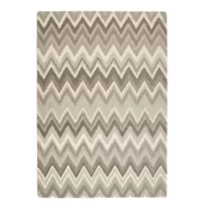 Image of Zig Zag Carved Wool Rug