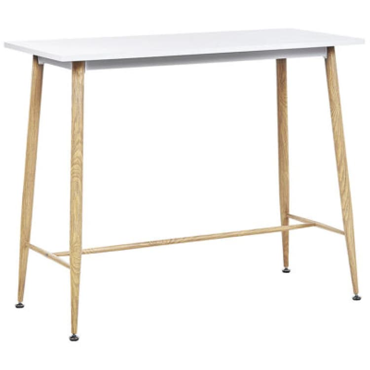Image of Beliani Bar Table Chaves White 110 Cm 50 Cm