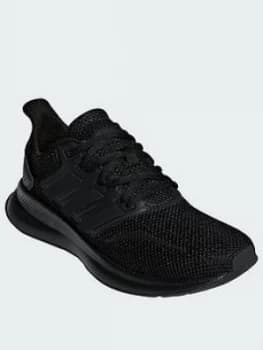 Image of adidas Falcon Junior Trainers - Black, Size 1