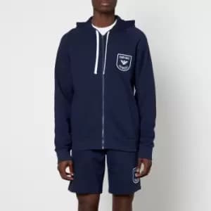 Image of Emporio Armani Mens Iconic Terry Hoodie - Marine - XL