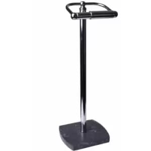 Image of Octavia Freestanding Toilet Roll Holder/Dispenser, Grey Marble - Grey Marble