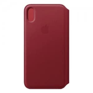 Image of Apple iPhone XS Max Leather Folio Case (PRODUCT)RED MRX32ZM/A
