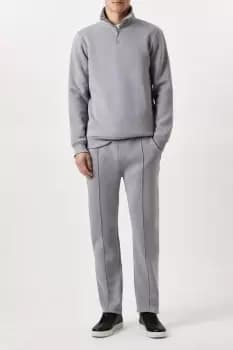 Image of Grey Pipe Detailing Jersey Trouser