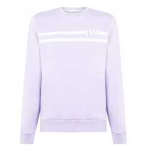 Image of Jack Wills Hatton Stripe Crew Neck Sweatshirt - Lilac