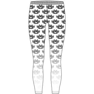 Image of Five Finger Death Punch - Knuckleduster Ladies Large-X-Large Fashion Leggings - Black,White