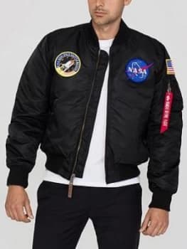 Image of Alpha Industries Ma-1 Vs Nasa Bomber Jacket - Black