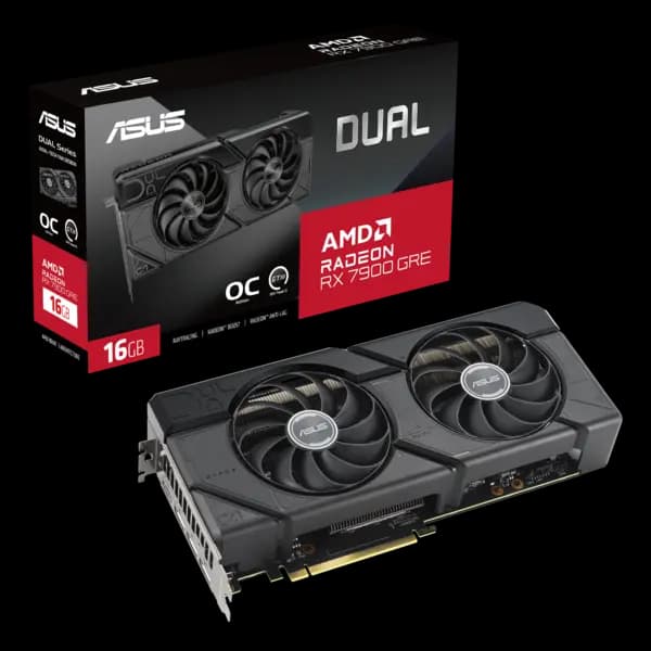 Image of ASUS Dual Radeon RX 7900 GRE OC Edition 16GB GDDR6 Graphics Card - 90YV0J90-M0NA00