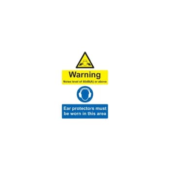 Image of Noise Level of 80DB Or Above Rigid PVC Warning Sign - 148 X 210MM
