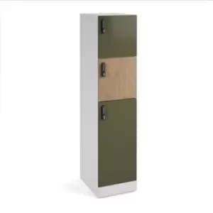 Image of Flux 1700mm high lockers with three doors (larger lower door) - digital lock