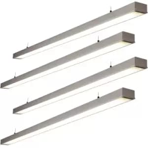 Image of 4 PACK Commercial LED Suspension Light - 1494mm x 68mm - 26W CCT LED Module