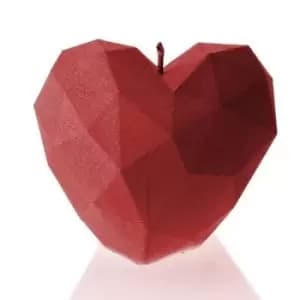 Image of Heart Low Poly Candle – Red