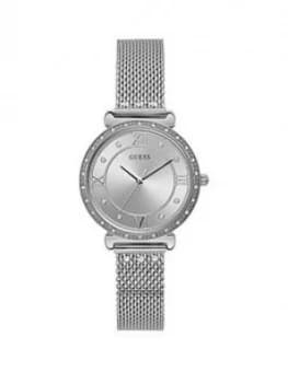 Image of Guess Guess Jewel Silver Sunray Dial Stainless Steel Bracelet Ladies Watch