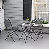 Image of OutSunny Garden Coffee Set Black 600 x 715 mm