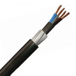Image of Zexum 10mm 4 Core 73A Brown Black Grey Blue 6944X Steel Wire Armoured SWA Outdoor Mains Power Cable - 1 Meter
