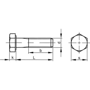 Image of M10X40 Hex Head Bolt Z&Y (GR-8.8)