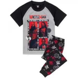 Image of WWE Boys Characters Long Pyjama Set (11-12 Years) (Grey/Black)