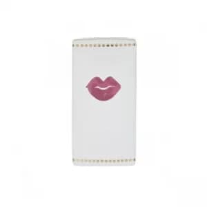 Image of Lips Tumbler with Gold Dots White 14cm