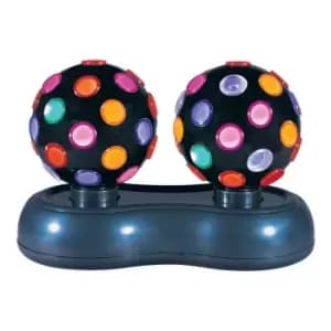 Image of Global Gizmos Black Twin Head Disco Ball