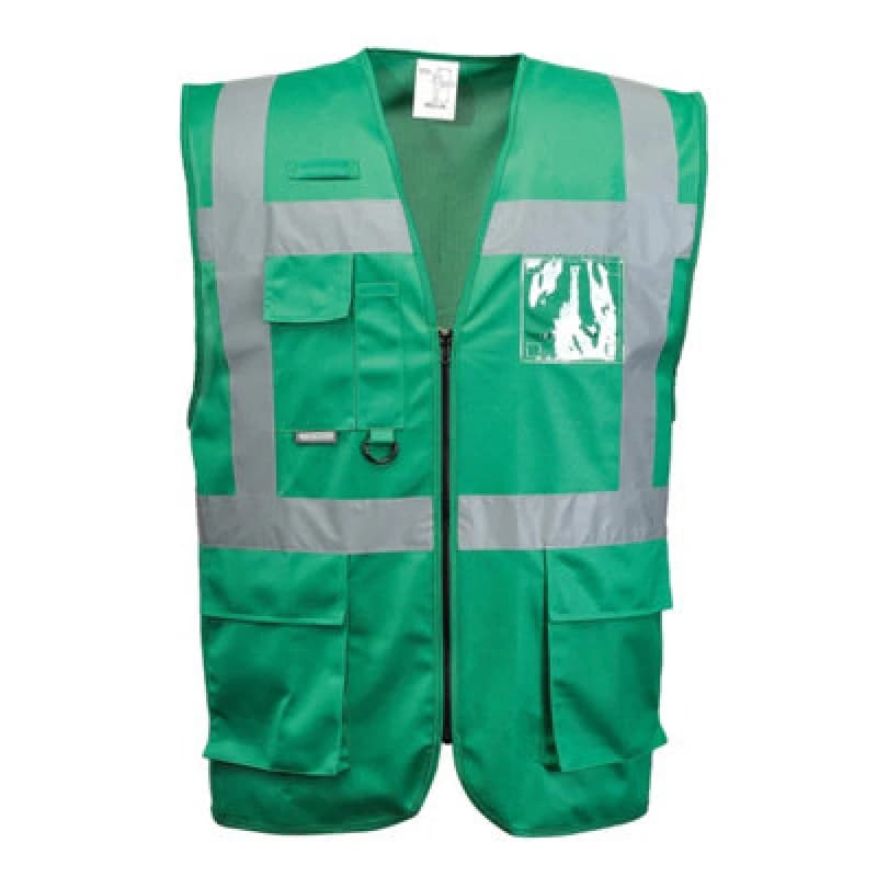 Image of Portwest Iona Executive Hi Vis Vest F476BGRL Colour: Bottle Green