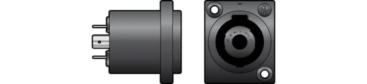 Image of AV Link 763.454UK wire connector Speakon Black