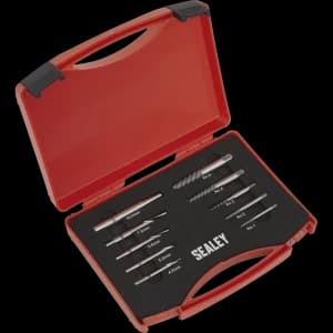 Image of Sealey 10 Piece Step Drill Screw and Bolt Extractor Set