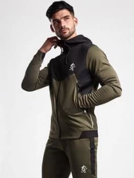 Image of Gym King Sport Focus Tracksuit Top, Khaki, Size S, Men