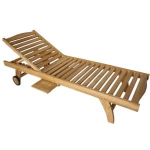 Image of Charles Bentley Wooden Reclining Sun Lounger