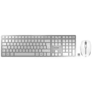 Image of CHERRY JD-9100DE-1 Wireless, Radio Keyboard and mouse set German, QWERTZ White