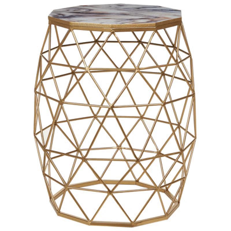 Image of Beliani Side Table Halsey Gold