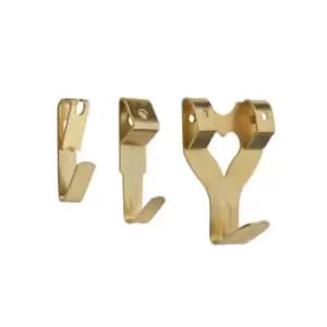 Image of Picture Hooks - Brass Plated - Assorted Sizes - 20 Pack