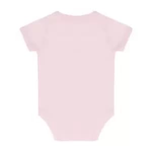 Image of Larkwood Baby Boys/Girls Essential Short Sleeve Bodysuit (12-18 Months) (Pale Pink)
