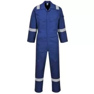 Image of Portwest - C814RBRXXL - sz Long 2XL Iona Cotton Coverall - Royal Blue - Royal Blue