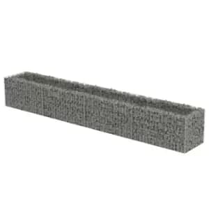 Image of Vidaxl Gabion Raised Bed Galvanised Steel 360X50X50 cm