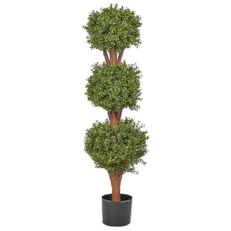 Image of Beliani Artificial Plant Buxus Ball Tree 120 Cm Green