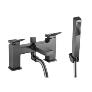 Image of Gunmetal Bath Shower Mixer Tap - Maxton