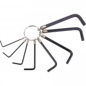 Image of Draper 8 Piece Hexagon Allen Keyring Set Imperial