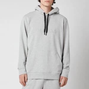 Image of Calvin Klein Mens Pullover Chest Logo Hoodie - Grey Heather - XL