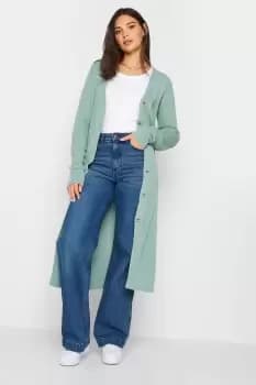 Image of Tall Longline Ribbed Cardigan