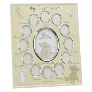 Image of Button Corner My First Year Collage Photo Frame