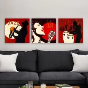 Image of 3PART10965 Multicolor Decorative Canvas Painting (3 Pieces)