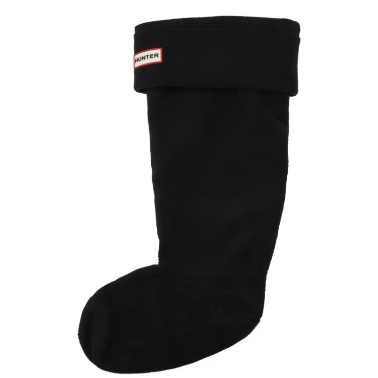 Image of Hunter Recycled Fleece Tall Boot Sock - XL Black Boots female UAS3400RCF-BLK XL