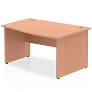 Image of Impulse Panel End 1400 Right Hand Wave Desk Beech