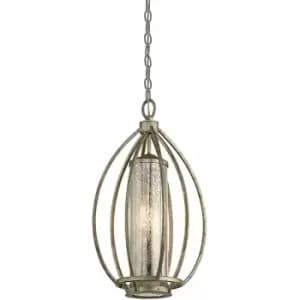 Image of Loops - 1 Bulb Ceiling Pendant Light Fitting Sterling Gold LED E27 60W Bulb