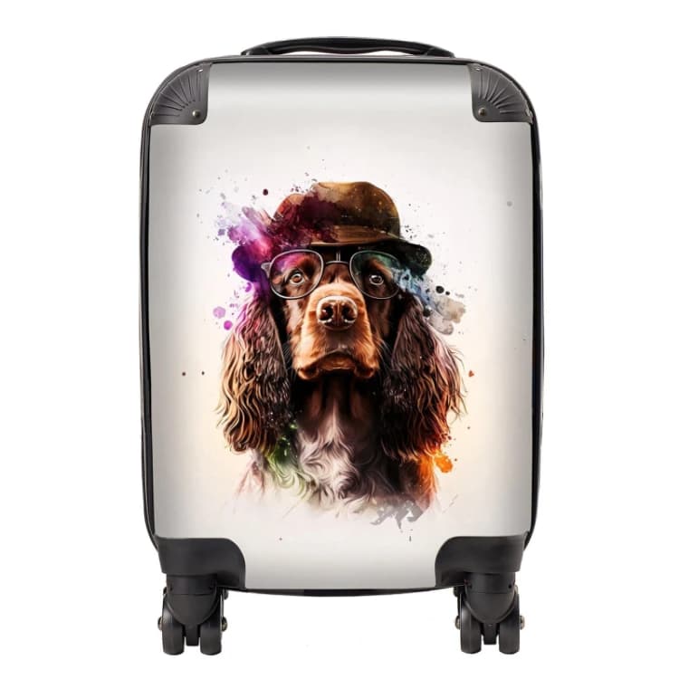 Image of Warren Reed Designer English Cocker Spaniel Splashart Suitcase - Large